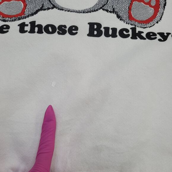 Vintage Ohio-State Buckeyes Sweatshirt Womens XL 22x23 Bear - Picture 5 of 16